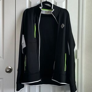 Polo by Ralph Lauren Black Jacket with Neon Green Details